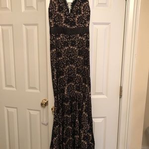 Lace evening gown
